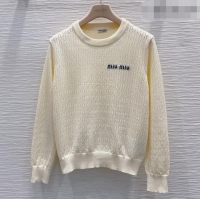 Unique Discount Miu Miu Knit Sweater M081335 Beige 2026