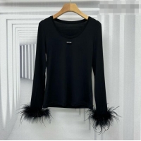 Reasonable Price Discount Miu Miu Top M081443 Black 2026