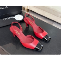 Charming Chanel Lambskin & Patent Calfskin Slingbacks 7cm Heel G47515 Burgundy 2026