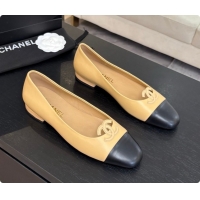 Popular Style Chanel Calfskin Ballet Flats G47478 Beige 2026