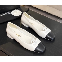 Sophisticated Chanel Calfskin Ballet Flats G47478 White 2026