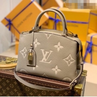 Top Grade Louis Vuitton Petit Palais Tote Bag in Bi-Color Monogram Leather M58914 Dove Grey/Cream 2026