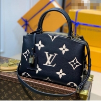 Trendy Design Louis Vuitton Petit Palais Tote Bag in Bi-Color Monogram Leather M58913 Black/Beige 2026