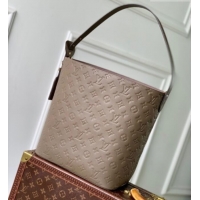 Best Price Louis Vuitton All In GM Bucket Bag in Smoke Grey Grained Monogram Leather M25823 2026