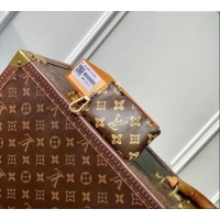 Grade Quality Louis Vuitton Key Pouch in Dark Chocolate Monogram Origine Ebene M27671 2026
