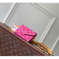 New Cheap Louis Vuitton Victorine Wallet in Monogram Denim M27707 Fuchsia Pink 2026