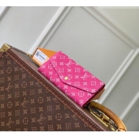 Good Taste Louis Vuitton Sarah Wallet in Monogram Denim M28280 Fuchsia Pink 2026