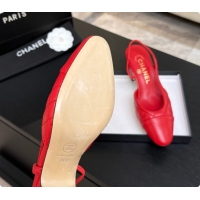Hot Style Chanel Quilted Lambskin Slingbacks 6.5cm Heel G31318 Red 2026