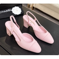 Cheap Chanel Fabric Slingbacks 6.5cm Heel G31318 Pink 2026