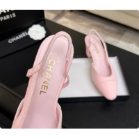 Cheap Chanel Fabric Slingbacks 6.5cm Heel G31318 Pink 2026