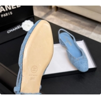 Sophisticated Chanel Denim Flat Slingbacks G31319 CH081608 Blue 01 2026
