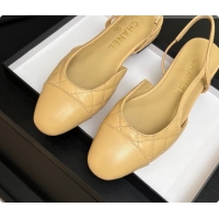 Unique Style Chanel Lambskin Flat Slingbacks G31319 CH081611 Beige 2026