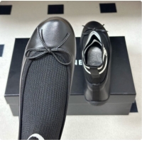 Top Design Chanel Lambskin & Knit Sneakers G47572 Black 2026