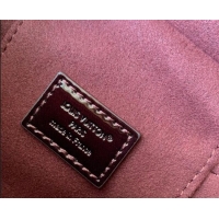 Good Quality Louis Vuitton Vanity Chain Pouch Mini bag in Monogram Mirror Leather M28334 Dark Burgundy 2026