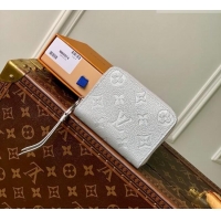 Classic Specials Louis Vuitton Zippy Coin Purse Wallet in Silver Monogram Empreinte Calf Leather M60574 2026
