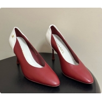 Pretty Style Chanel Lambskin & Calfskin Pumps 8cm Heel G47474 Burgundy 2026