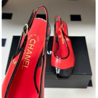 Stylish Chanel Lambskin & Patent Calfskin Slingbacks 6.5cm Heel CH081718 Red 2026