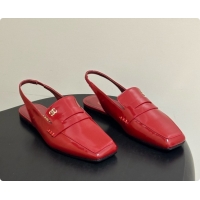 Buy Luxury Chanel Shiny Calfskin Slingbacks G47491 Burgundy 2026