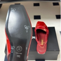 Buy Luxury Chanel Shiny Calfskin Slingbacks G47491 Burgundy 2026