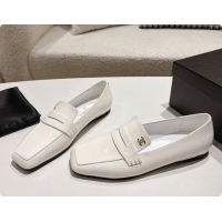 Charming Chanel Shiny Calfskin Moccasins Loafers G47493 White 2026
