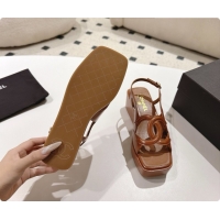 Top Grade Chanel Lambskin Sandals G47401 Dark Brown 2026