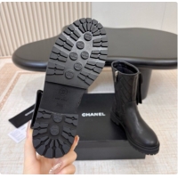 Big Discount Chanel Calfskin Short Boots with Pocket CH081735 Black 2026