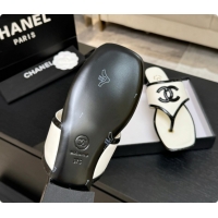 Classic Hot Chanel Lambskin & Patent Calfskin Thongs Sandals G47522 White 2026