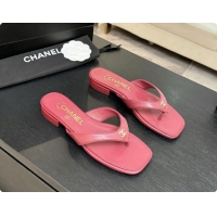 Best Grade Chanel Lambskin Thongs Sandals G47481 Burgundy 2026