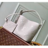 Famous Brand Louis Vuitton All In BB Bucket Bag in Monogram Empreinte Leather M28342 Grey 2026