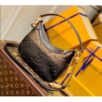 Low Price Louis Vuitton Bagatelle BB Mini Hobo bag in Oversized Monogram Leather M46002 Black 2026