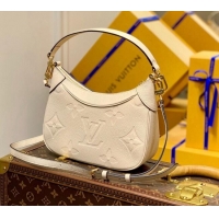 Low Cost Louis Vuitton Bagatelle BB Mini Hobo bag in Oversized Monogram Leather M46099 Cream White 2026