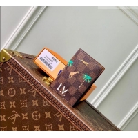 Famous Brand Louis Vuitton Pocket Organizer Wallet x The Darjeeling Limited in Brown Damier Heritage Canvas 2026 N40869