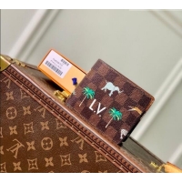 New Cheap Louis Vuitton Multiple Wallet x The Darjeeling Limited in Brown Damier Heritage Canvas N40870 2026