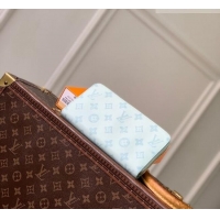 Best Price Louis Vuitton Zippy Wallet in Monogram Origine Canvas Blue Courrier M27683 2026