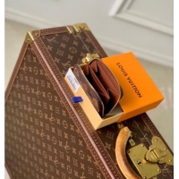 Best Grade Louis Vuitton Zippy Coin Purse Wallet in Monogram Original Canvas Dark Chocolate M27721 2026