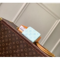 Inexpensive Louis Vuitton Zippy Coin Purse Wallet in Monogram Origine Canvas Blue Courrier M27721 2026