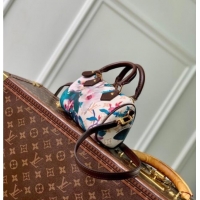 Top Grade Louis Vuitton Nano Speedy Bag in Monogram Dune Canvas with Flora Print M29149 2026 Monogram Eden Collection