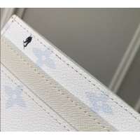 Good Product Louis Vuitton Double Card Holder in Ski White Monogram Canvas M14864 2026