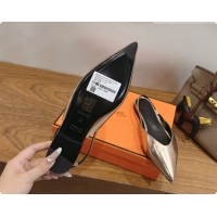 Pretty Style Hermes Nicoletta Slingback in Champagne Leather 6080618 2026
