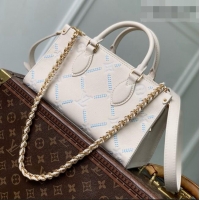 Top Quality Louis Vuitton Onthego East West Bag in Light Bliss Couture Cowhide Leather M29487 White 2026