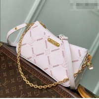 Famous Brand Louis Vuitton Pochette Liv Bag in Light Bliss Couture Leather M29495 Pink 2026
