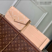 Super Quality Louis Vuitton Pochette Félicie Bag in Hazelnut Couture Leather M29482 2026