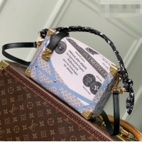 Most Popular Louis Vuitton Side Trunk MM Bag in Blue Canvas M28749 2026