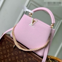 Grade Quality Louis Vuitton Capucines MM Bag in Pink Taurillon Leather M29439 2026