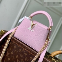 Famous Brand Louis Vuitton Capucines Mini Bag in Pink Taurillon Leather M29439 2026