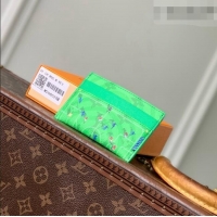 Discount Design Louis Vuitton Double Card Holder in Soccer Green Monogram Canvas M26802 2026