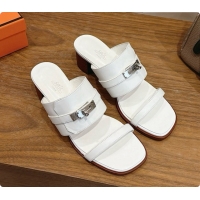 Good Looking Hermes Ninon 50 Sandal in Calfskin H080725 White 2026