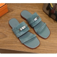 Good Product Hermes Nina Sandal in Suede H080726 Blue 2026