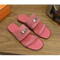 Low Cost Hermes Nina Sandal in Suede H080728 Pink 2026