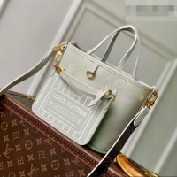 Top Design Louis Vuitton Neverfull Inside Out BB Bag in Monogram Canvas & Cowhide Leather M28236 Celadon Green 2026